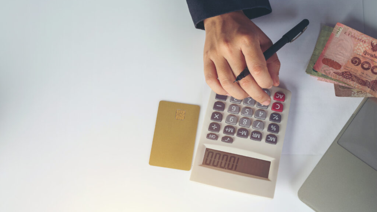 finance and accounting concept. business woman working on desk