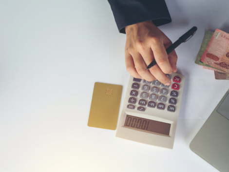 finance and accounting concept. business woman working on desk