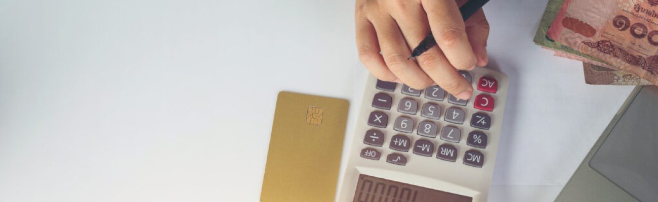 finance and accounting concept. business woman working on desk